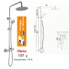 Grifo Termostático con batra extensible