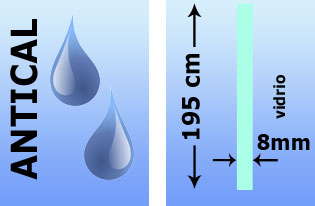 Tratamiento antical, vidrio de 8 mm